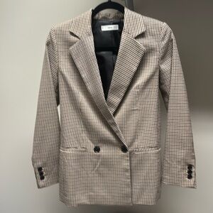 XXS MANGO Houndstooth Fitted Blazer NWOT